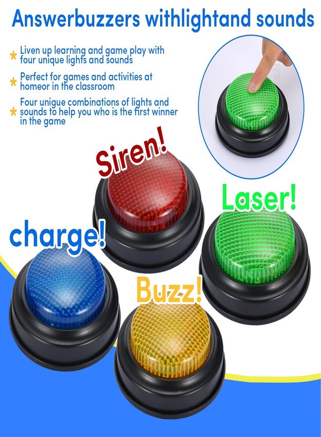 ANABIUP 8 Pack Buzzers for Trivia Games,Classroom Must Haves Answer Buzzers, Family Feud Buzzer with Lights and Sound for Quizzes Party, Game Show Buzzer Buttons for Kids, Adults and Teacher Supplies - Image 2